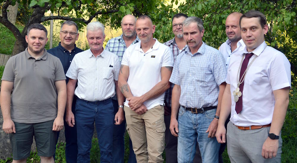 Die Gemeinderäte der Gemeinde Häg-Ehrsberg im Jahr 2024 (es fehlen: Patrick Zettler u. Manuel Faller)